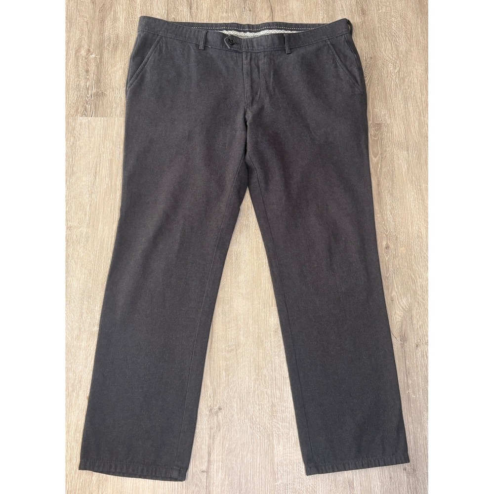 Christian Berg Mens Chino Pants Charcoal Gray Straight Leg Stretch Sz 28D‎ 40x31